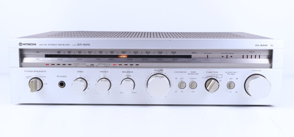 Vintage HITACHI SR-6010 Stereo Receiver Class G AMP Radio – Fully Tested