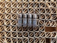 MATCHED PAIR 6N6P RED-TIP (6N6 / 6Н6П Ecc99/ E182cc) Double Triode