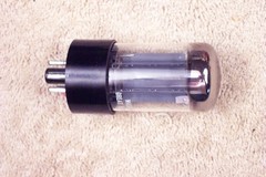 One, Mullard 5AR4 GZ34, fat base, dual getter, f31, Great Britain, 5AR4 GZ34