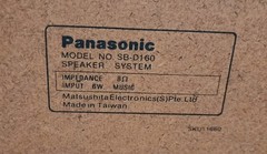 Vintage Panasonic SB-D160 Bookshelf Speaker System Set Works Wires Cut See Photo