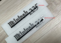 McINTOSH MC225 AMPLIFIER LOGO EMBLEM BADGE BLACK+BRUSHED – for DIY