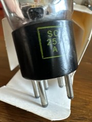 Pair Type VT 37 ST Bottle Globe Black Plate Power Tubes Sylvania SC251A SC966P
