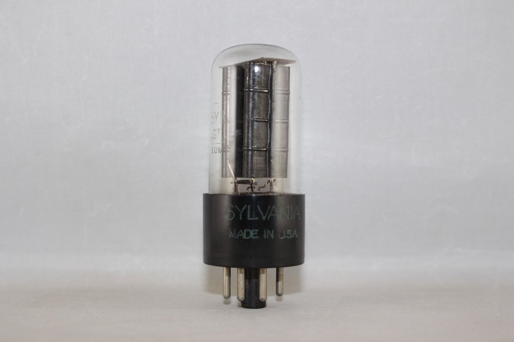 CLEAN 1950’s Vintage Sylvania 5Y3GT Rectifier Amplitrex TEST VERY STRONG NEW NOS