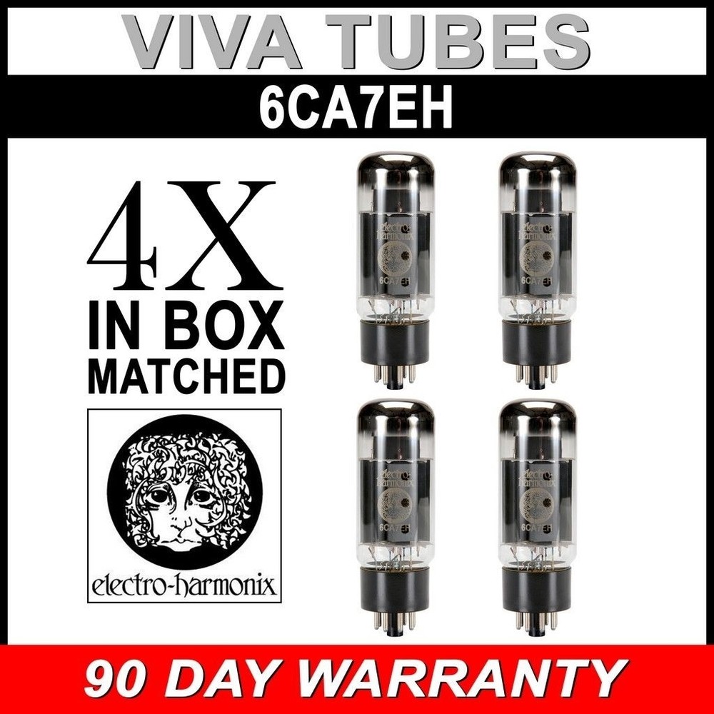 New Matched Quad Electro-Harmonix 6CA7EH EL34 6CA7 Big Bottle Vacuum Tubes FR SH