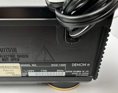 Vintage Denon DCD-1400 Audiophile Compact Disc CD Player HiFi Audio PARTS/REPAIR