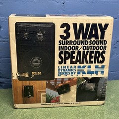 NOS New 90s KLH Model 403a 3 Way Surround Sound Indoor/Outdoor Speakers 4″ 40w