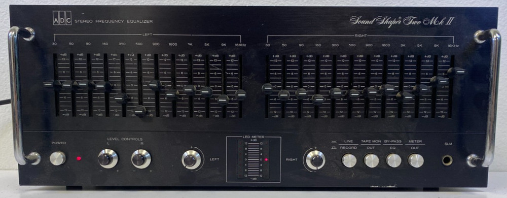 ADC Sound Shaper Two Mk II SS-2 Stereo 12-Band Graphic Equalizer UNTESTED