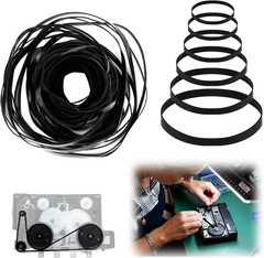 Cassette Player Belts Replacement Kit, Mixed Flat Rubber Belts for Recorder R…