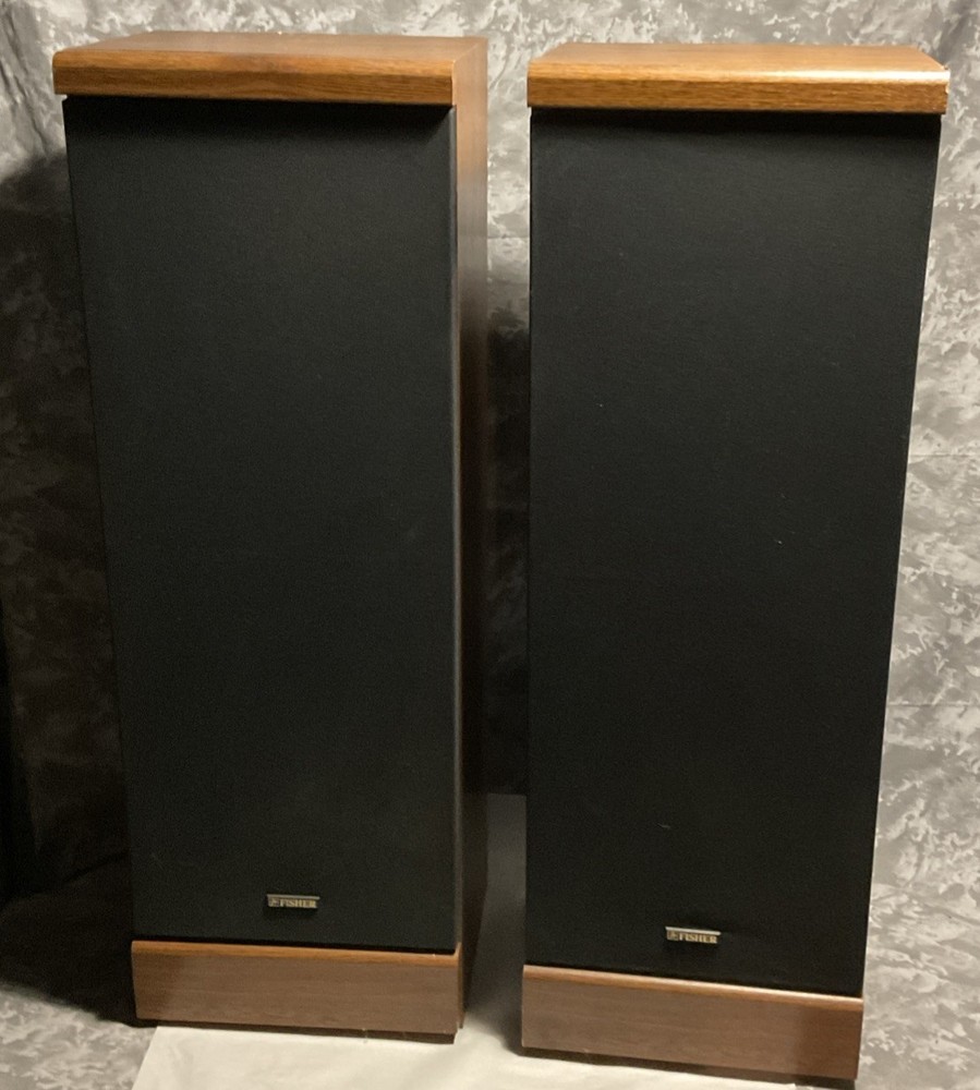 VTG Fisher STV-752 Floor Speakers 3-Way 10” Woofer 8 Ohm Studio Pair 90s