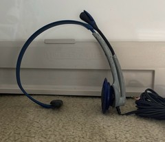 Aiwa HP-M034 Stereo Headphones Blue Gray Wired 3.5mm Jack