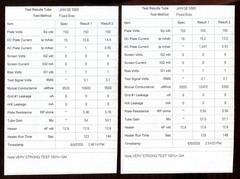 MATCHED PAIR JAN 5965 AMPLITREX TESTED 110% 10,000 & 9,500 / SPEC 8500 SEE DATA