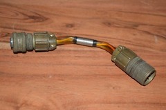 CANNON AMPHENOL R-4 MILITARY ADAPTER w/ FLEX CABLE – MALE 5-PIN TO FEMALE 3 PIN