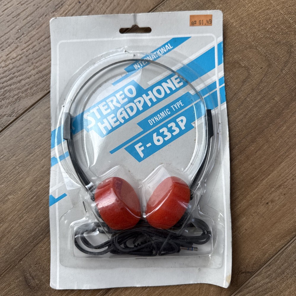 Vintage NOS International Stero Headphones Model F-633P Not Opened Not Tested