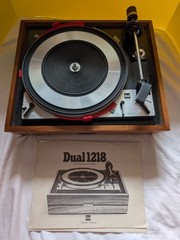Dual 1218 Turntable with Wood Plinth & Manual