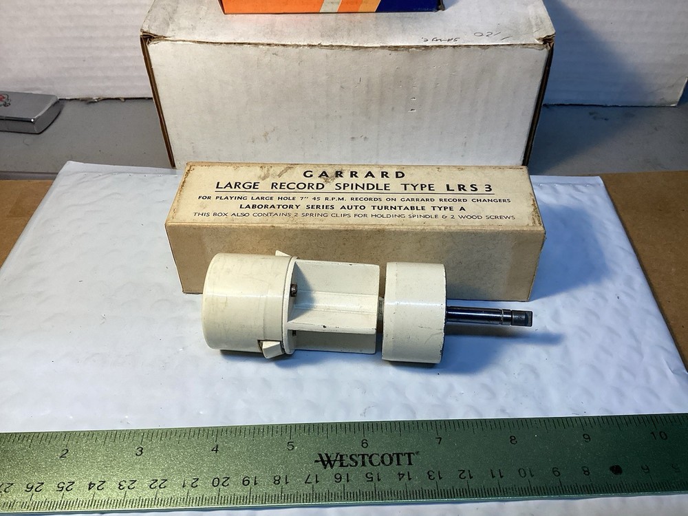 Vintage GARRARD Large Hole 45rpm Record Spindle Type LRS3 Record Changer
