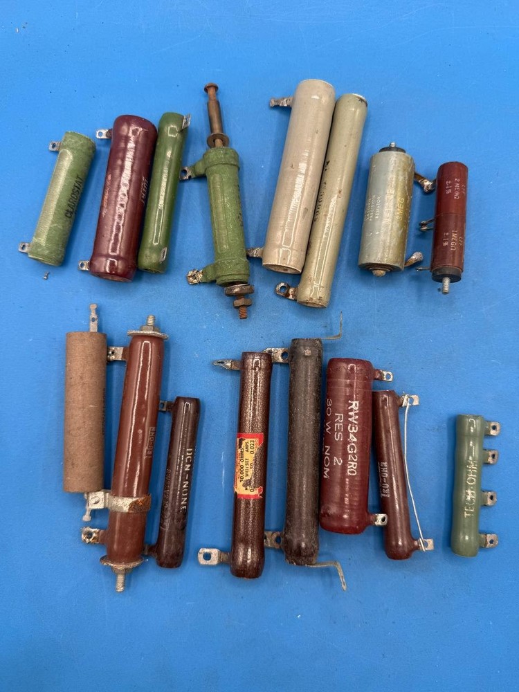 Lot of Vintage High Wattage Wirewound Power Resistors Mixed Brands RE