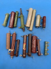 Lot of Vintage High Wattage Wirewound Power Resistors Mixed Brands RE