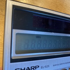 Sharp EL-525 Solar Cell Scientific Calculator Tested Working Vintage Japan