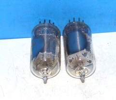 12AU7A RCA radio audio clear top vacuum tubes 2 valves tested 12AU7 5814 ECC82