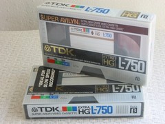 TDK BETA EXTRA-HG L-750 SUPER AVILYN VIDEO CASSETTE SEALED BLANK- LOT OF 2 TAPES