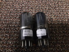 Pair Mixed 6V6GT / Dark Glass Vintage Radio Tube Guitar Audio Amp Tested