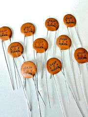 10X – .04uF @ 50V – Vintage Murata Disc FOR ELECTRIC GUITARS/BASS TONE (b)
