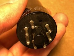 Vintage 1949 GE 25L6GT Output Tube Tests Good Black Glass