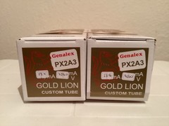 2A3 New Matched Pair Genalex Gold Lion PX 2A3 Gold Plated Grid Power Tubes