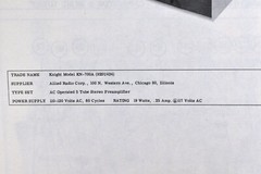 Knight KN-700A Stereo Pre-Amplifier SAMS Photofact Service Manual 463-5