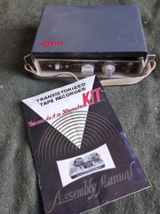 Vtg Radio Sonata Portable Transistor Tape Recorder w/Microphone & Manual
