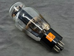 (1) Sylvania 6L6G Power Tube Etched Base Black Plates Tests NOS TV-7B/U