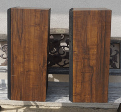 1980’s Sanyo SS-340 26″ Home Audio Floor Standing Walnut Speaker Pair 8 Ohm
