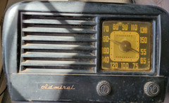 Classic WORKING Vintage Admiral 7T10 Radio Bakelite Black SUPER AEROSCOPE 1947