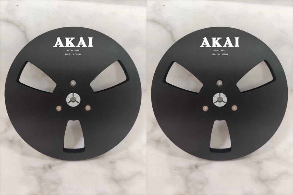 New One Pair black Akai 7” tape reel Light Metal Aluminum Take Up Reel