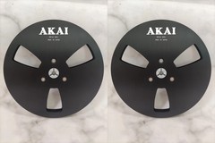 New One Pair black Akai 7” tape reel Light Metal Aluminum Take Up Reel