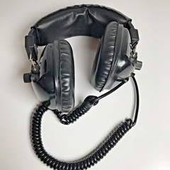 Vintage Black Stereo Head Phones