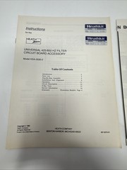 Heathkit HDA-3030-2 Universal 425/850 HZ Filter Circuit Board Accessory Manual