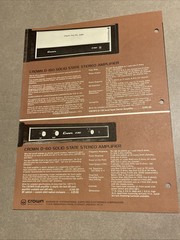 Original 1970s CROWN Audio Stereo Power Amplifier Advertising Spec Sheet Catalog