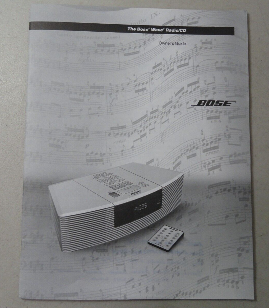 Bose Wave Radio CD – Owners Guide User Manual Original Instruction Booklet