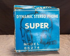 Vintage Morse Supertone Stereohphonic HI-Fi Headphones Model 85274 W/Box NOS?