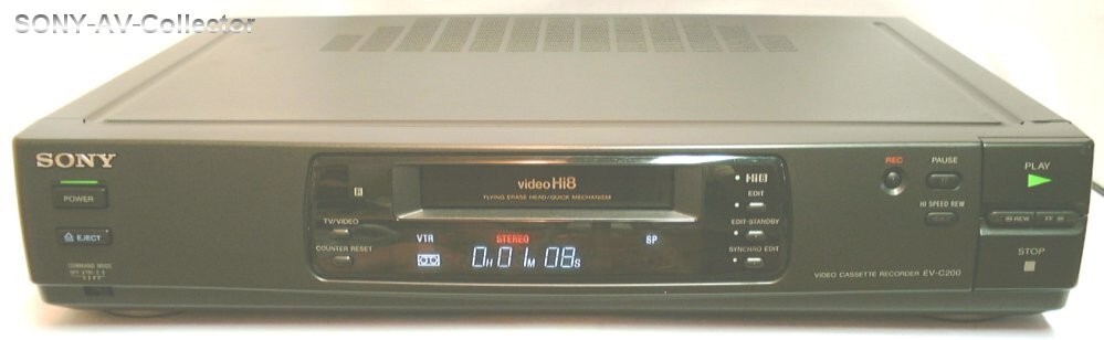 Sony EV-C200 Hi8 Video8 8mm Video 8 Player Recorder HiFi Stereo VCR Deck EVC-200