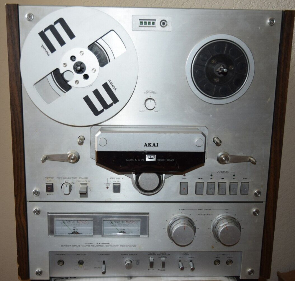 Akai GX-266 II Reel To Reel STEREO Open reel tape deck recorder with Maxell Inc