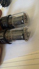 Matched Pair 12SN7 GT Black Plates D Getters RCA Nos