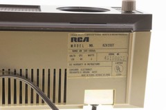 Vintage RCA RZA 203 T AM Radio NEW IN BOX Brown TESTED Burl Woodgrain Employee