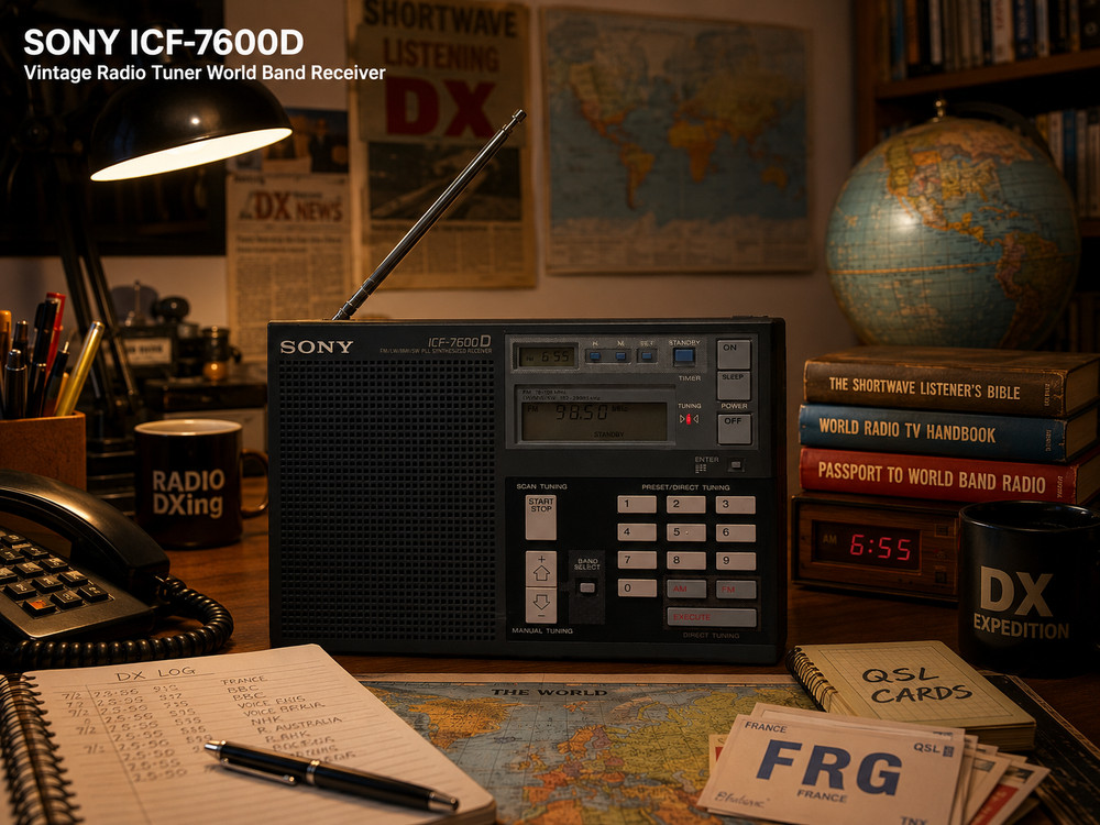 SONY ICF-7600D 🌈RaRe🌈 Vintage Radio Tuner World Band Receiver