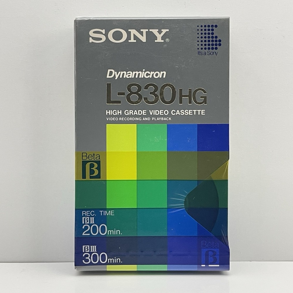 Sony L-830 HG Beta Videocassette Tape Dynamicron 5 Hours NEW SEALED