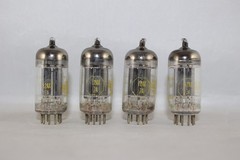 4 Tightly Matched Quad 1959 Raytheon BLACK Plate 12AX7 ECC83 Amplitrex STRONG