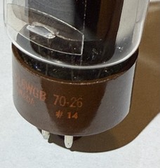 (1) GE JAN CLRV 6L6WGB / 5881 Vacuum Tube 1970 Tests Great B&K 700, 606, Fluke