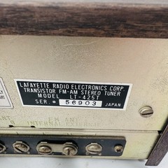 Lafayette LT-425T vintage solid-state AM/FM stereo tuner from late 1960s/1970s