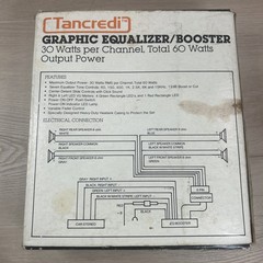 Tancredi TXL-700 Equalizer/Booster Vintage 60W Car Audio W/ Original Box